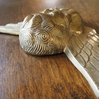 Vintage brass angel | Angel wall ornament | Vintage angel figure | Brass cherub figure