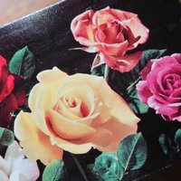 Vintage floral tin box | Floral tin box | Vintage storage box | 6 MB container Made in Great Britain