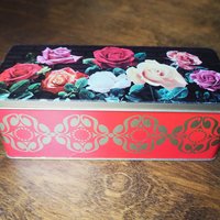 Vintage floral tin box | Floral tin box | Vintage storage box | 6 MB container Made in Great Britain