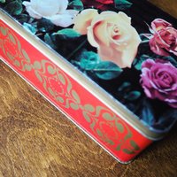 Vintage floral tin box | Floral tin box | Vintage storage box | 6 MB container Made in Great Britain