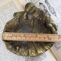 Vintage trinket dish | Vintage brass trinket dish | Vintage soap dish | Vintage angel dish | Vintage jewelry dish