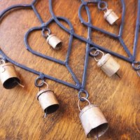 Vintage wind chime | Vintage wind chime with bells | Heart wind chime | Iron wind chime with bells | Wind chime with hearts