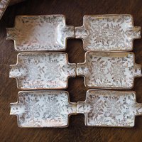 Vintage cigarette box | Vintage ashtray set | Empire England cigarette box and ashtrays | Three muses cigarette box
