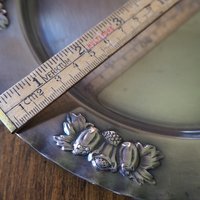 Vintage alpacca silver plate | Alpacca silver platter | Vintage serving plate | Vintage silver plate