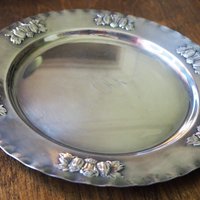 Vintage alpacca silver plate | Alpacca silver platter | Vintage serving plate | Vintage silver plate