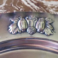 Vintage alpacca silver plate | Alpacca silver platter | Vintage serving plate | Vintage silver plate