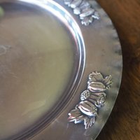 Vintage alpacca silver plate | Alpacca silver platter | Vintage serving plate | Vintage silver plate