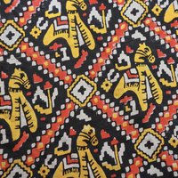 Vintage silk scarf | Vintage scarf | Black, red and yellow silk scarf | Colourful silk scarf