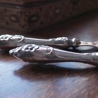 Vintage serving utensils | Small alpacca silver serving utensils | Vintage serving set | Alpaca silver serving utensils
