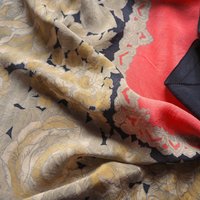 Vintage silk scarf | Floral silk scarf | Large vintage silk scarf | Square silk scarf