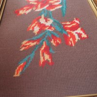 Vintage needlepoint wall art | Scandinavian wall art | Needlepoint wall hanging | Vintage wall tapestry | Handmade wall tapestry