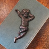 Vintage cast iron angel | Wattholma angel | Small cherub wall ornament | Vintage angel wall hanging | Made in Sweden