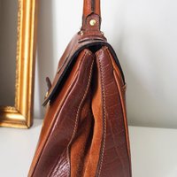 Vintage leather handbag | El Campero leather bag | Top handle bag | Vintage El Campero bag | Brown leather bag