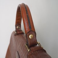 Vintage leather handbag | El Campero leather bag | Top handle bag | Vintage El Campero bag | Brown leather bag