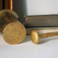 Vintage brass mortar and pestle | Vintage brass mortar | Heavy brass mortar and pestle