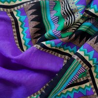 Vintage wool scarf | Geometric vintage wool scarf | Vintage Marja Kurki scarf | Marja Kurki wool scarf | Large wool scarf