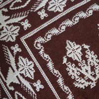 Vintage wall hanging | Large brown and white wall hanging | Scandinavian wall hanging | Vintage wall tapestry | Handmade wall tapestry