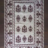 Vintage wall hanging | Large brown and white wall hanging | Scandinavian wall hanging | Vintage wall tapestry | Handmade wall tapestry