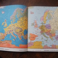 Vintage world atlas | Joka kodin kartasto | Vintage maps | Finnish atlas | 1960s world atlas