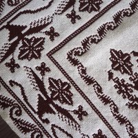 Vintage wall hanging | Large brown and white wall hanging | Scandinavian wall hanging | Vintage wall tapestry | Handmade wall tapestry