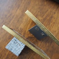Set of two vintage brass photo frames | Brass and white photo frames 7x10 cm | Vintage Danish picture frames | Vintage frame set