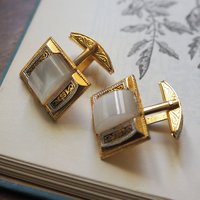 Vintage Damascene cuff links | Vintage cuff links | Damascene cuff links | Gold plated cufflinks