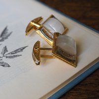 Vintage Damascene cuff links | Vintage cuff links | Damascene cuff links | Gold plated cufflinks