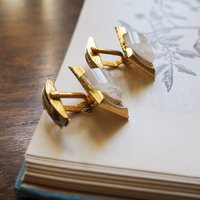 Vintage Damascene cuff links | Vintage cuff links | Damascene cuff links | Gold plated cufflinks