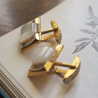 Vintage Damascene cuff links | Vintage cuff links | Damascene cuff links | Gold plated cufflinks