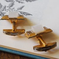 Vintage Damascene cuff links | Vintage cuff links | Damascene cuff links | Gold plated cufflinks