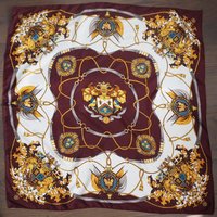 Vintage silk scarf | Purple silk scarf | Large vintage silk scarf | 100% silk scarf | Baroque silk scarf