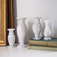 Set of two vintage vases | Marble vases | Vintage bud vase | Vintage single flower vases | Vintage marble vases