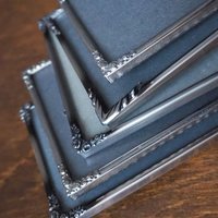 Set of five vintage photo frames | Mismatched vintage picture frames | Vintage silver plated picture frames | Vintage silver plated frames