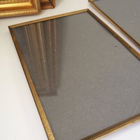 Set of two vintage photo frames | Set of two matching vintage frames | Vintage brass frame set 20x30 cm | Vintage brass frames