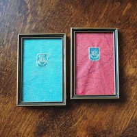 Set of two vintage frames | Vintage wooden picture frames | Vintage Eklöf photo frame | Made in Finland