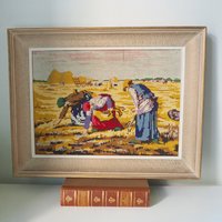 Vintage needlepoint wall art | Scenery needlepoint | Scandinavian wall art | Needlepoint wall hanging | Wool needlepoint