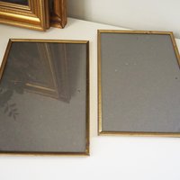 Set of two vintage photo frames | Set of two matching vintage frames | Vintage brass frame set 20x30 cm | Vintage brass frames
