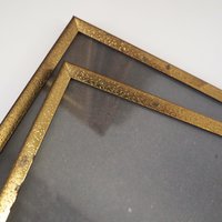 Set of two vintage photo frames | Set of two matching vintage frames | Vintage brass frame set 20x30 cm | Vintage brass frames