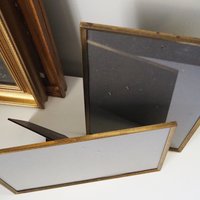 Set of two vintage photo frames | Set of two matching vintage frames | Vintage brass frame set 20x30 cm | Vintage brass frames