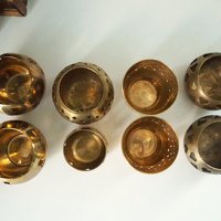 Vintage tealight holder sets | Brass candleholders | Vintage brass tealight holders | Brass tealight holders | Candleholder sets