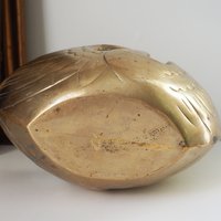 Vintage swan basket planter | Brass planter | Large vintage planter | Brass swan planter | Round swan planter