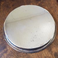Vintage silver plated tray | Vintage tray with a raised edge | Silver plated serving tray with a cutout rim | Vintage decorative tray