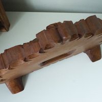 Vintage mantel clock | Hand carved wooden clock | Vintage wooden clock | Wooden mantel clock