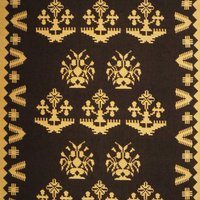 Vintage wall hanging | Brown and yellow wall hanging | Scandinavian wall hanging | Vintage wall tapestry | Handmade wall tapestry