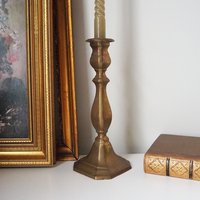 Vintage candlestick holder | Tall candlestick holder | Brass candlestick holder | Vintage home decor