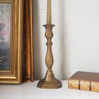 Vintage candlestick holder | Tall candlestick holder | Brass candlestick holder | Vintage home decor