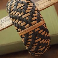Vintage rattan bangle | Vintage rattan bangle | Chunky rattan bangle | Stacking bangle | Boho bangle bracelet