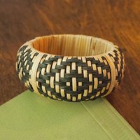 Vintage rattan bangle | Vintage rattan bangle | Chunky rattan bangle | Stacking bangle | Boho bangle bracelet