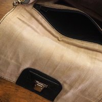 Vintage leather wristlet | Vintage leather bag | Black purse bag | Vintage wristlet | Vintage leather wrist bag | Black leather wristlet