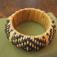 Vintage rattan bangle | Vintage rattan bangle | Chunky rattan bangle | Stacking bangle | Boho bangle bracelet